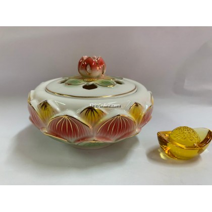 彩色莲花檀香炉